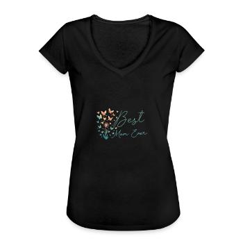Mama Ehefrau Beste Mama aller Zeiten - Muttertagsgeschenke von - Frauen Vintage T-Shirt - Schwarz - Vorne - Danielle (179cm)
