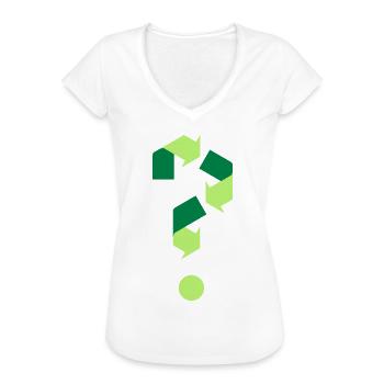 Recycling - Frauen Vintage T-Shirt - Schwarz - Vorne - Danielle (179cm)