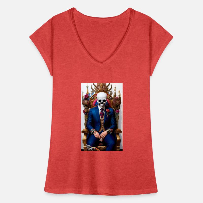 ARTWORK Skull Thron Frauen Vintage T-Shirt