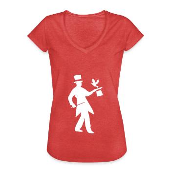 Zauberer - Frauen Vintage T-Shirt - Rot meliert - Vorne - Danielle (179cm)