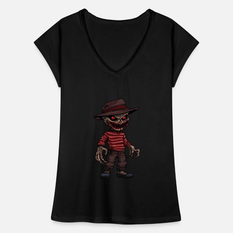 Gruselig Freddy Halloween Süßes oder Saures Frauen Vintage T-Shirt