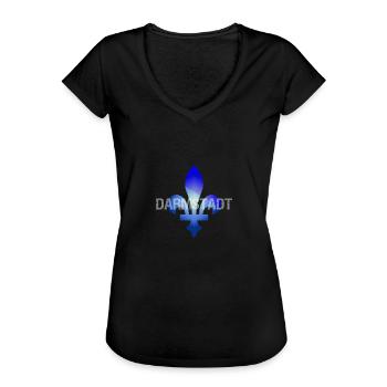 Darmstadt Shirt für Fans - Frauen Vintage T-Shirt - Schwarz - Vorne - Danielle (179cm)