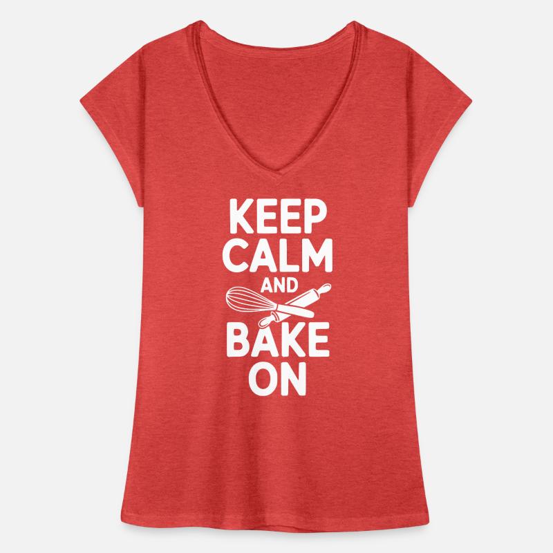 Keep Calm and Bake On Women's Vintage T-Shirt