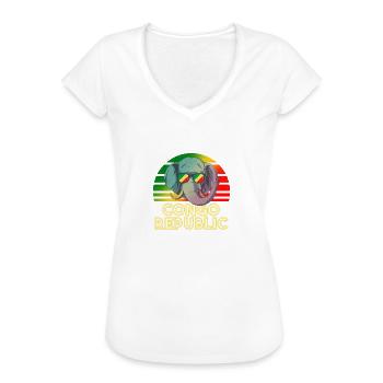 Kongo Republik - Frauen Vintage T-Shirt - Schwarz - Vorne - Danielle (179cm)