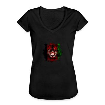 Afghanistan - T-shirt vintage Femme - noir - Devant - Danielle (179cm)