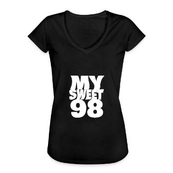 Birthday 98 - Women's Vintage T-Shirt - black - Front - Danielle (179cm)