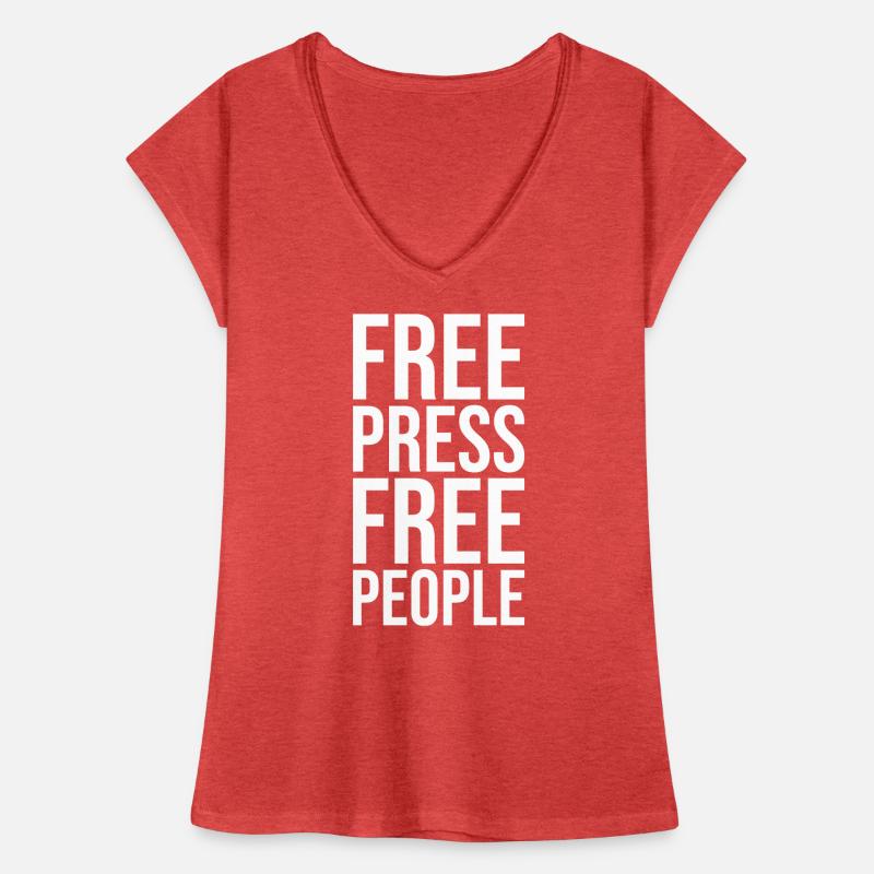 Libres de presse, libres de peuple T-shirt vintage Femme