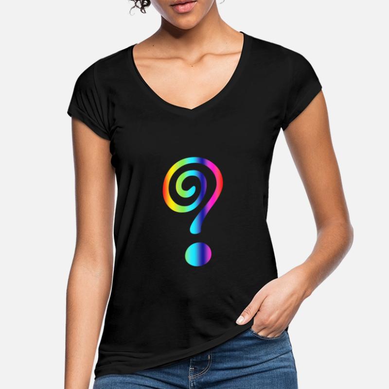 Points d’interrogation T-shirt vintage Femme