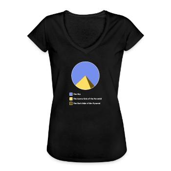 Die dunkle Seite der Pyramide | lustige Bilder - Frauen Vintage T-Shirt - Schwarz - Vorne