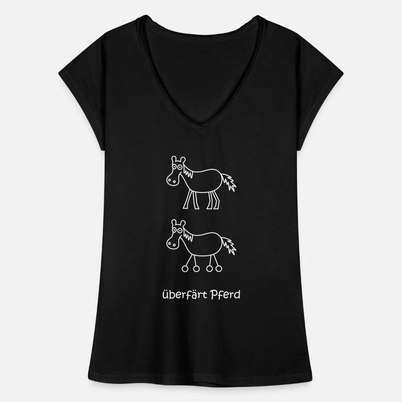 überfärt Pferd, überfahren, Pferd Pferd mit Rädern Frauen Vintage T-Shirt