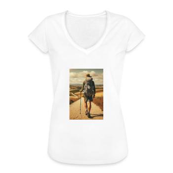 Camino de Santiago Pilgrims - Women's Vintage T-Shirt - black - Front - Danielle (179cm)