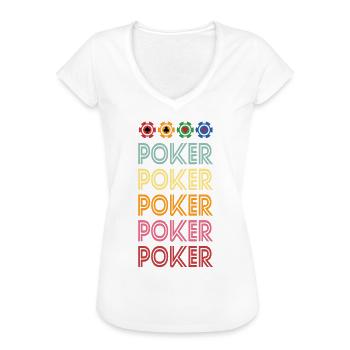 Poker - T-shirt vintage Femme - noir - Devant - Danielle (179cm)