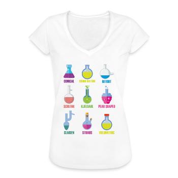 Laboratoire chimie chimie chimiste scientifique - T-shirt vintage Femme - noir - Devant - Danielle (179cm)