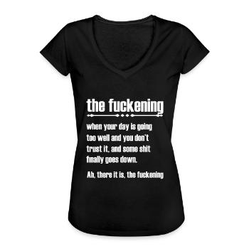 The fucking sarcasm quote sarcasm fuck - Women's Vintage T-Shirt - black - Front
