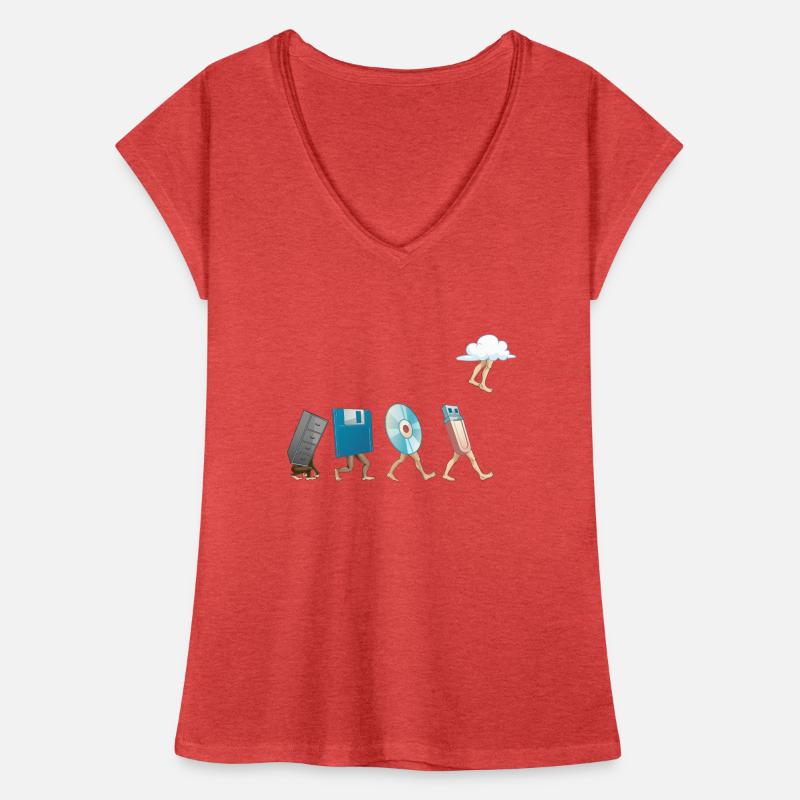 Computer Engineering Software Diskette USB Wolke Frauen Vintage T-Shirt