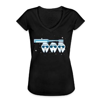 Zahnarzt - Frauen Vintage T-Shirt - Schwarz - Vorne - Danielle (179cm)