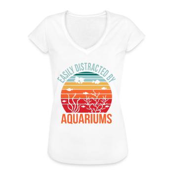 Aquarium - T-shirt vintage Femme - noir - Devant - Danielle (179cm)