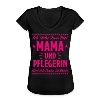 Pflegerin Pflege Lustiger Spruch Krank Geschenk - Frauen Vintage T-Shirt - Schwarz - Vorne - Danielle (179cm)