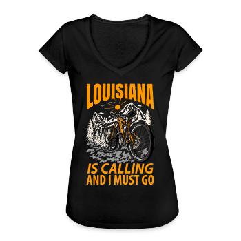 Louisiana adventurous gift - Women's Vintage T-Shirt - black - Front - Danielle (179cm)