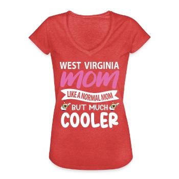 West Virginia mother gift - Women's Vintage T-Shirt - heather red - Front - Danielle (179cm)