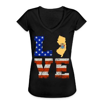 Cher cadeau new jersey - T-shirt vintage Femme - noir - Devant - Danielle (179cm)