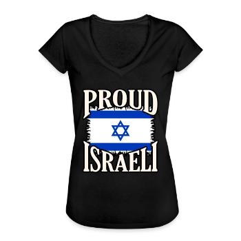 Israël - T-shirt vintage Femme - noir - Devant - Danielle (179cm)