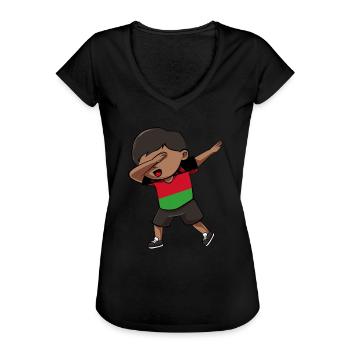Malawi - Women's Vintage T-Shirt - black - Front - Danielle (179cm)