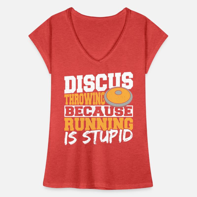 Diskuswerfen Diskuswerfer Geschenk Frauen Vintage T-Shirt