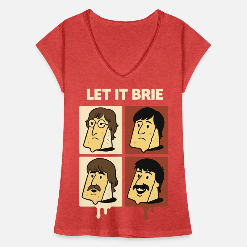 Let It Brie Cheese Quartet Women's Vintage T-Shirt