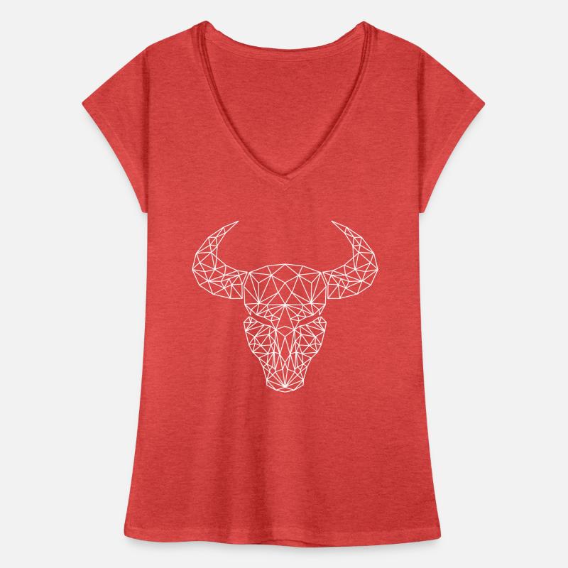 Sternzeichen Stier Polygon Frauen Vintage T-Shirt