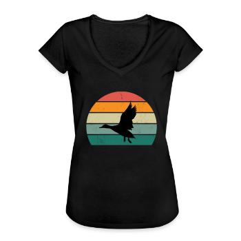Ducks Swimming Fly Waddle Rubber Duck Duck - Women's Vintage T-Shirt - black - Front - Danielle (179cm)