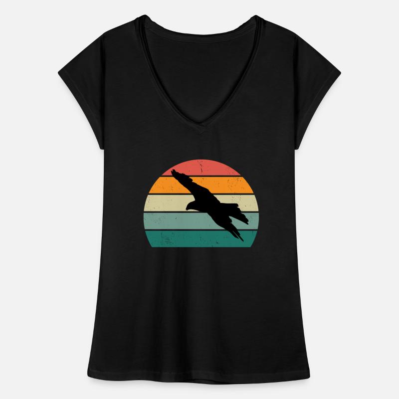 birds flying glide air feather feathers flight bird Women's Vintage T-Shirt
