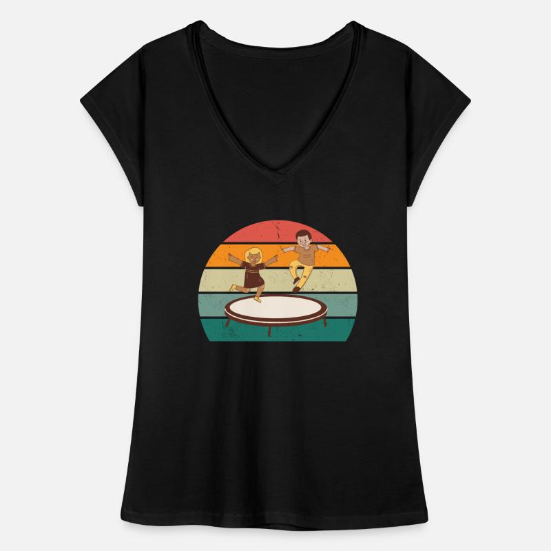Sauteur de trampoline Pull trampoline Trampoline T-shirt vintage Femme