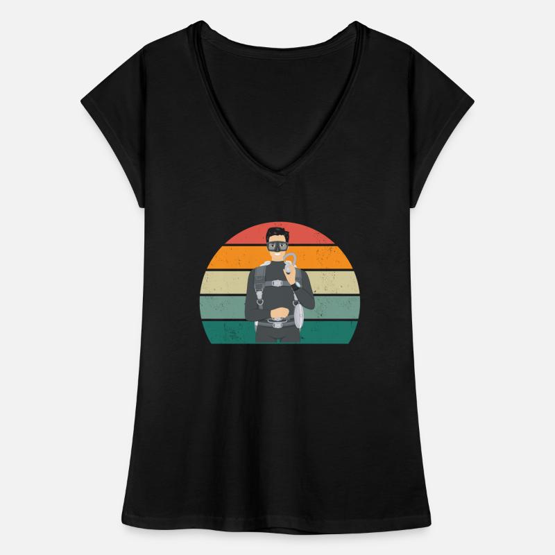 Plongeur Plongée Plongée Oxygène Plongée T-shirt vintage Femme