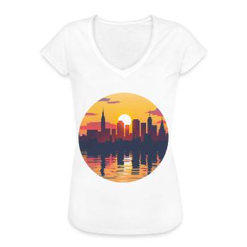Witten Skyline - Women's Vintage T-Shirt - black - Front - Danielle (179cm)