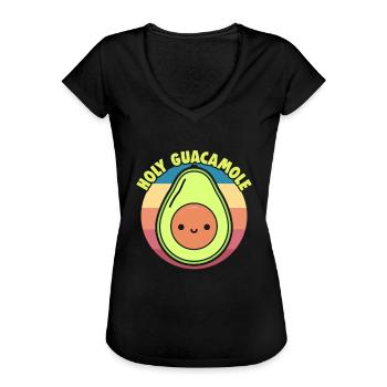 Avocado design for vegetarians and vegans - Women's Vintage T-Shirt - black - Front - Danielle (179cm)