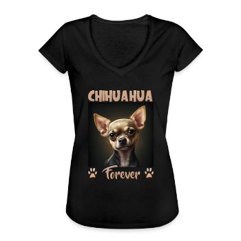 Dog saying Chihuahua design pour les amoureux des chiens - T-shirt vintage Femme - noir - Devant - Danielle (179cm)