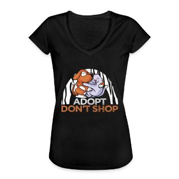 Conceptions de sauvetage de chiens pour les militants des droits des animaux - T-shirt vintage Femme - noir - Devant - Danielle (179cm)