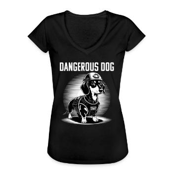 Hund säger tax design för hundälskare - Vintage-T-shirt dam - svart - Fram