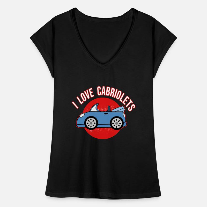 Cabriolet Auto Cabrio Oldtimer Comic Geschenkidee Frauen Vintage T-Shirt