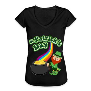 Saint Patrick - T-shirt vintage Femme - noir - Devant