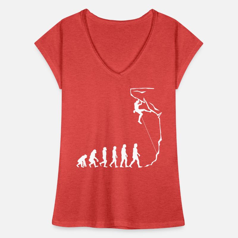 Evolution des Kletterns, Bouldern, Bergsteigen Frauen Vintage T-Shirt