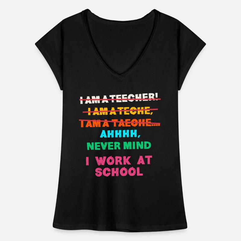 TEacher, Ich Arbeite An Einer Schule, Funny Frauen Vintage T-Shirt