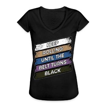 BJJ Black Belt - Women's Vintage T-Shirt - black - Front - Danielle (179cm)