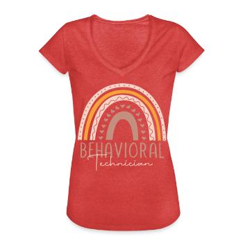 Grundschullehrer - Frauen Vintage T-Shirt - Rot meliert - Vorne - Danielle (179cm)