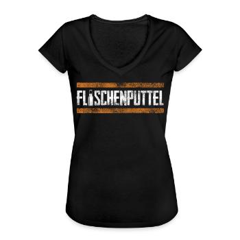 Flaschenputtel, Bier, Biertrinker, Brauer - Frauen Vintage T-Shirt - Schwarz - Vorne