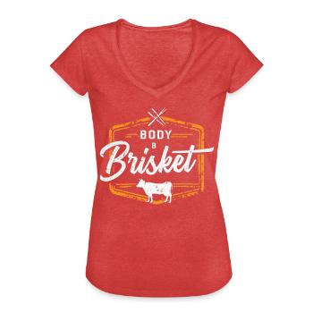 Smokoligist, BBQ, Grill, - Women's Vintage T-Shirt - heather red - Front - Danielle (179cm)