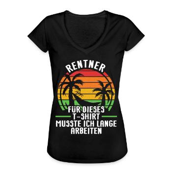 Rente Rentner Rentnerin - Frauen Vintage T-Shirt - Schwarz - Vorne - Danielle (179cm)