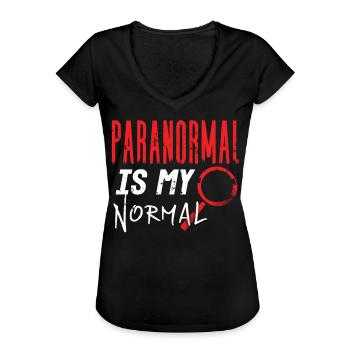 Ghost Hunter, compteur EMF, caméra thermique - T-shirt vintage Femme - noir - Devant - Danielle (179cm)