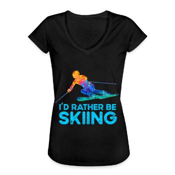snow - Women's Vintage T-Shirt - black - Front - Danielle (179cm)